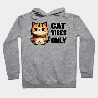 "Purr-fect Positivity: Cat Vibes Only" Hoodie